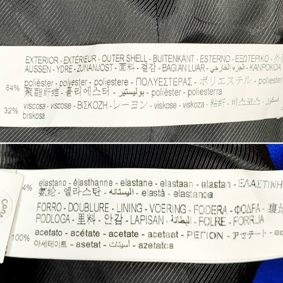 Zara Double Breasted Cobalt Blue Gold Button Crepe Blazer Kate Middleton Size XS - Picture 15 of 15